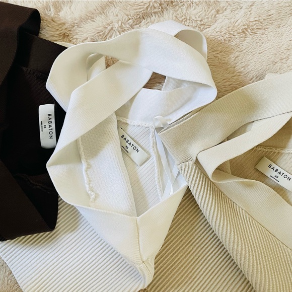 Aritzia Sculpt Knit Criss Cross Cropped Tank Bundle - Picture 3 of 3